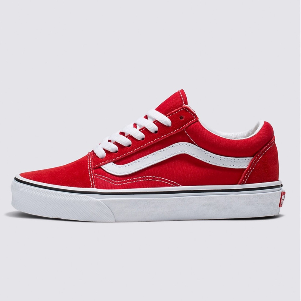 Red old skool vans